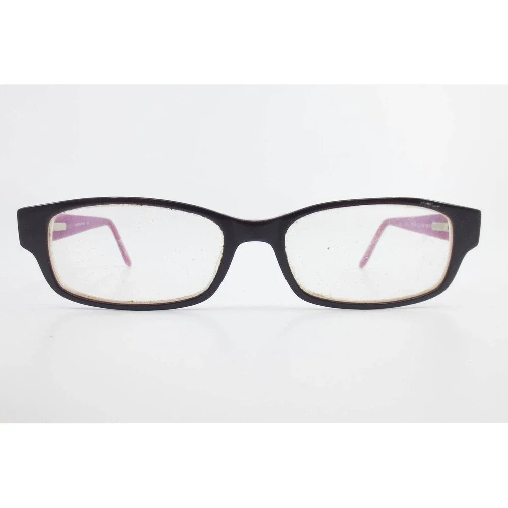 Hard Candy HC04 DPUR Purple Rectangular Eyeglass Frames 53-16-135 Demo Lenses
